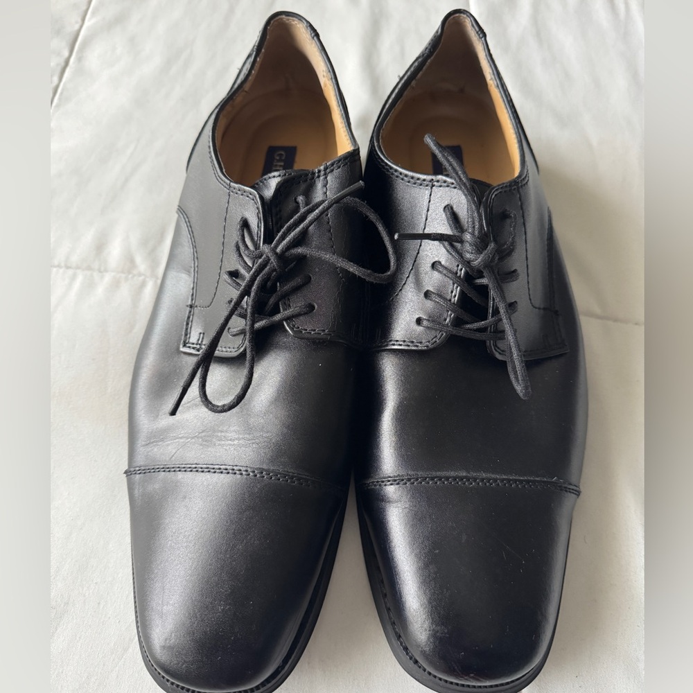 Mens G.H. Bass Black Leather Oxfords- Size 13